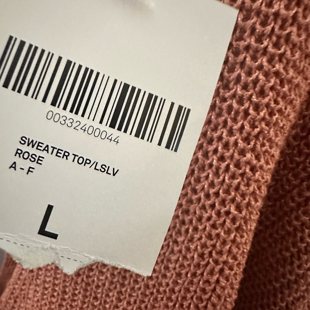 Forever 21 Rust Orange Knit Wrap Sweater Top V-Neck L - Picture 6 of 7